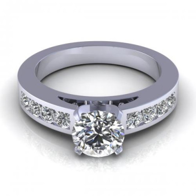 0.80CT round cut diamonds engagement ring