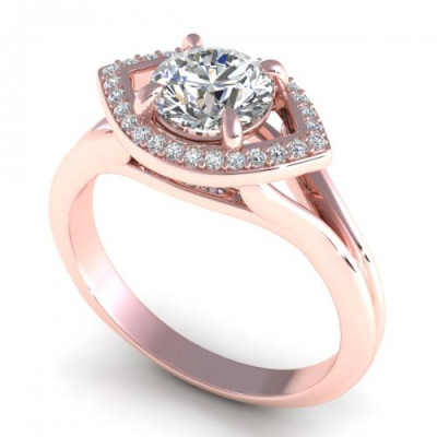 0.45CT round cut diamonds engagement ring