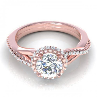 0.60CT round cut diamonds engagement ring