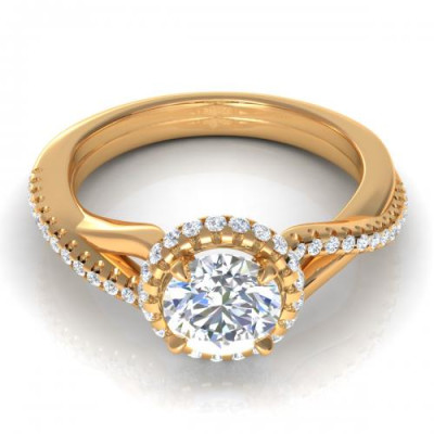 0.60CT round cut diamonds engagement ring