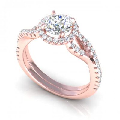 0.80CT round cut diamonds engagement ring