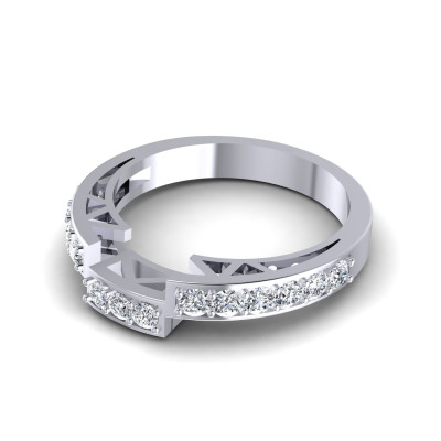 0.60CT Round Cut Diamonds Wedding Band