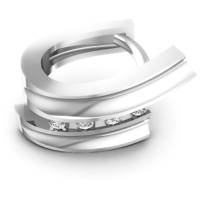0.10CT Round Cut Diamonds Hoop Earrings