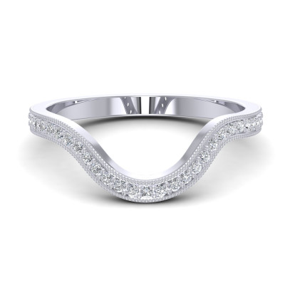 0.20CT Round Cut Diamonds Wedding Band