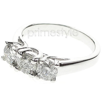 1.00CT Round Cut Diamonds Three Stone Ring