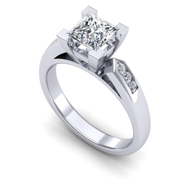 0.70CT Princess And Round Cut Diamonds Trio Rings