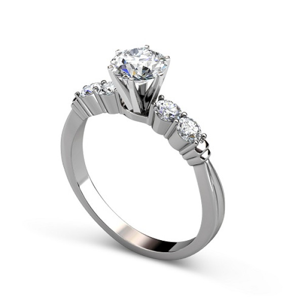 0.90CT Round Cut Diamonds Engagement Ring