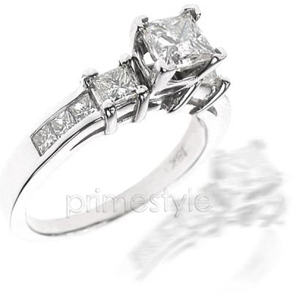 1.20CT Princess Cut Diamonds Engagement Ring