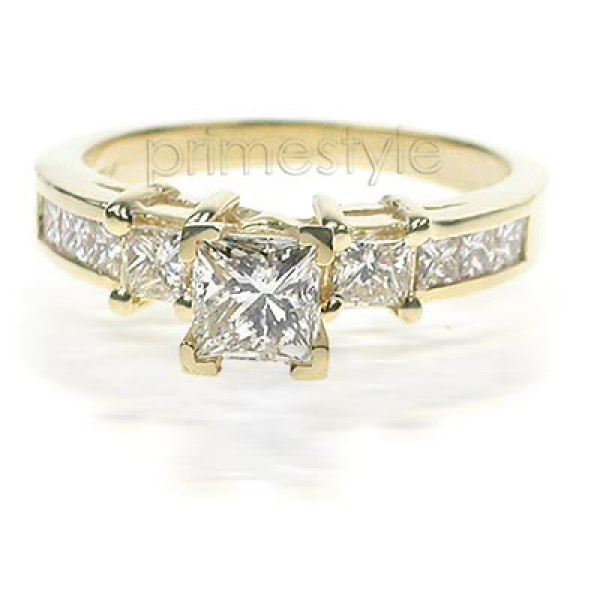 1.20CT Princess Cut Diamonds Engagement Ring