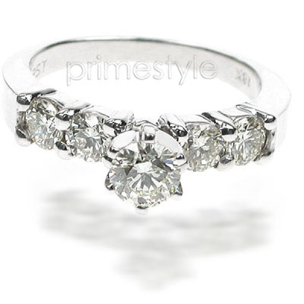 0.95CT Round Cut Diamonds Engagement Ring