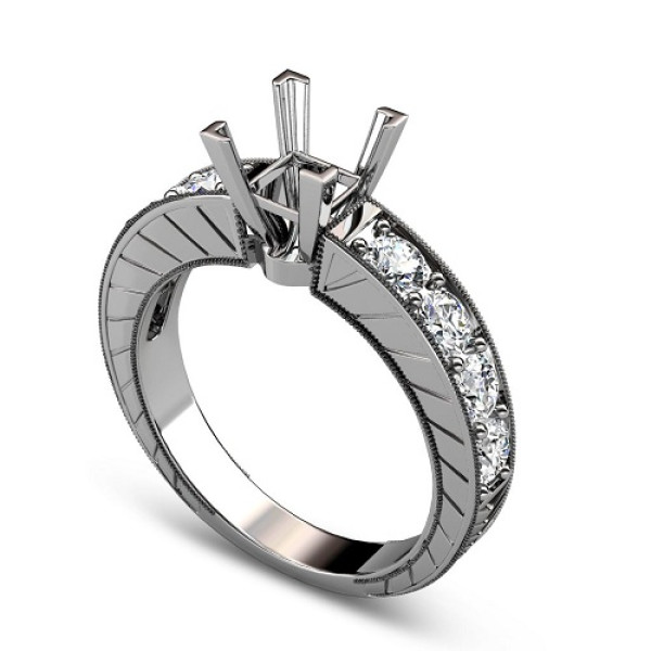 0.85CT Round Cut Diamonds Engagement Ring
