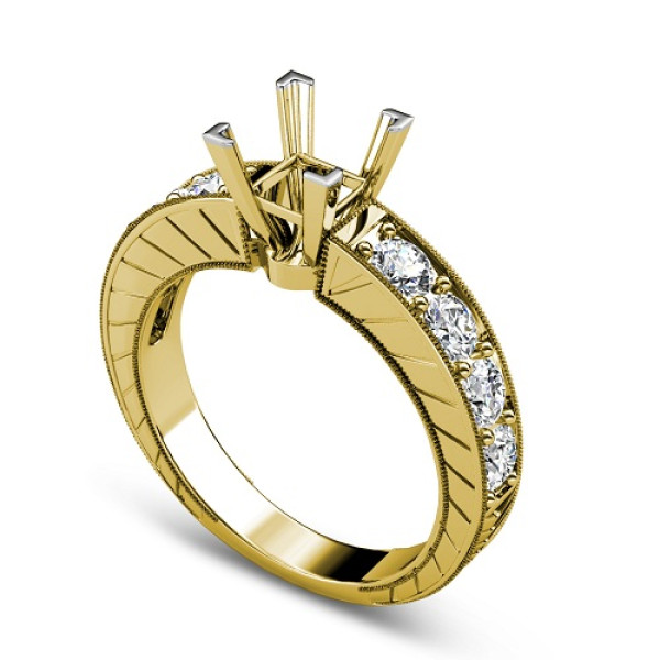 0.85CT Round Cut Diamonds Engagement Ring