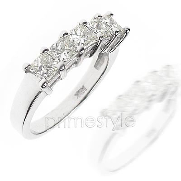 1.70CT Princess Cut Diamond Wedding Band