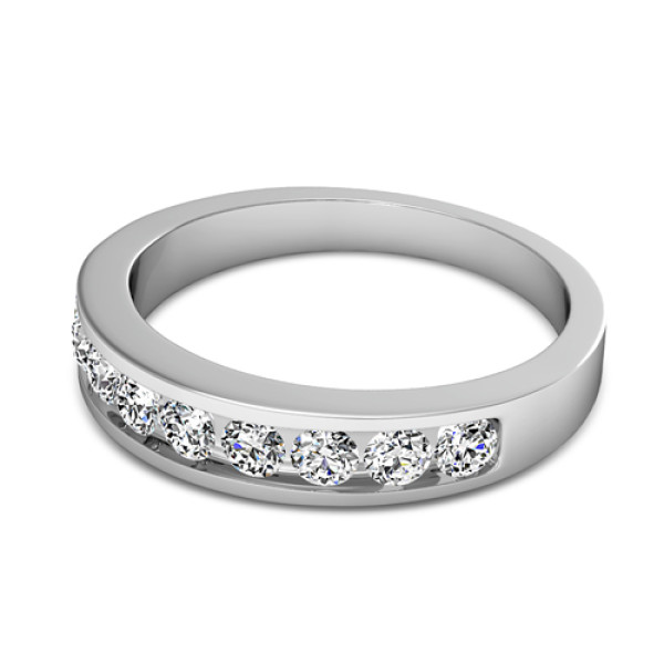 Diamond Round Cut Wedding Band - 0.80CT