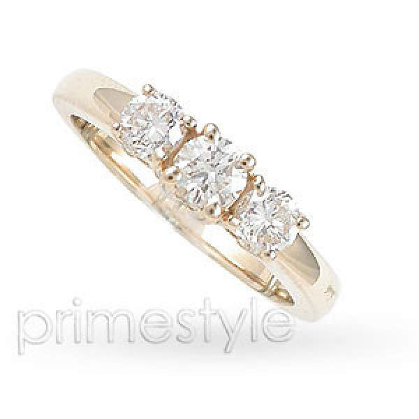 0.90CT Round Cut Diamonds Three Stone Ring