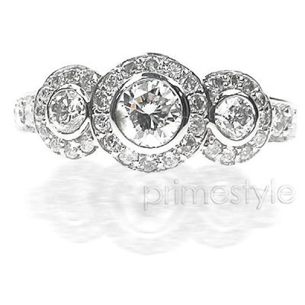 1.80CT Round Cut Diamonds Three Stone Ring