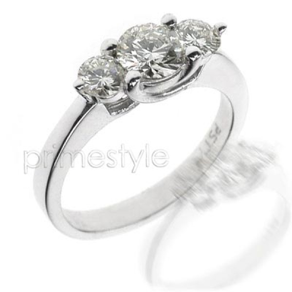 1.00CT Round Cut Diamonds Three Stone Ring