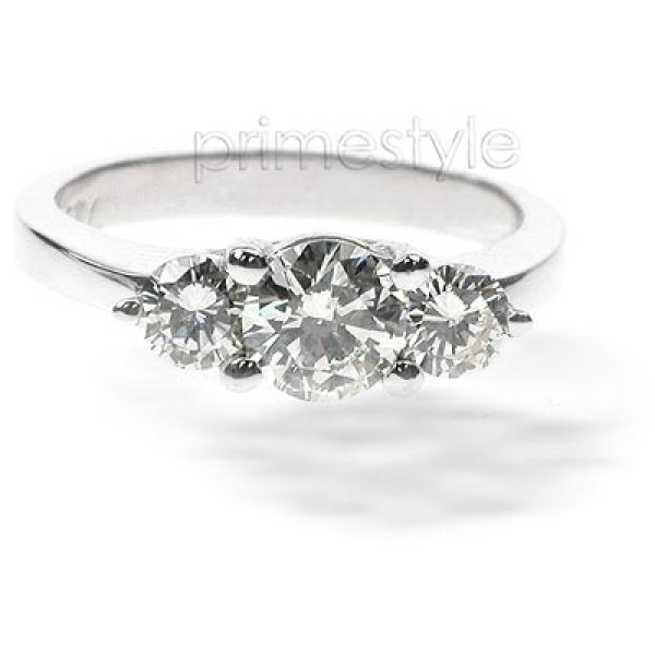 1.00CT Round Cut Diamonds Three Stone Ring