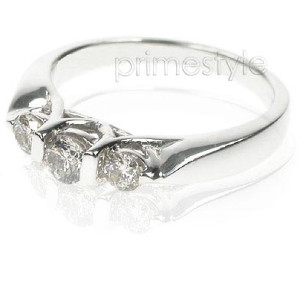 0.70CT Round Cut Diamonds Three Stone Ring