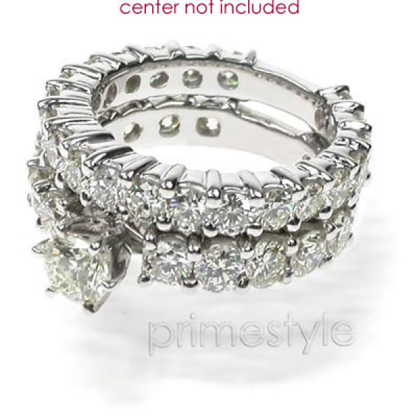 5.30CT Round Cut Diamonds Bridal Set