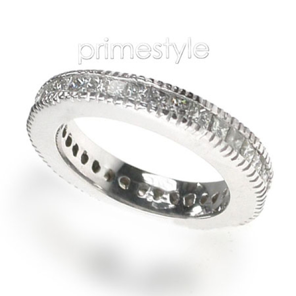 1.90CT Princess Cut Diamonds Eternity Band