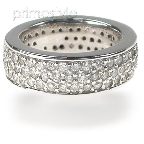 2.20CT Round Cut Diamonds Eternity Band