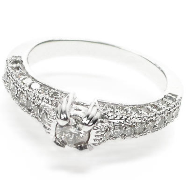1.00CT Round Cut Diamonds Solitaire Ring