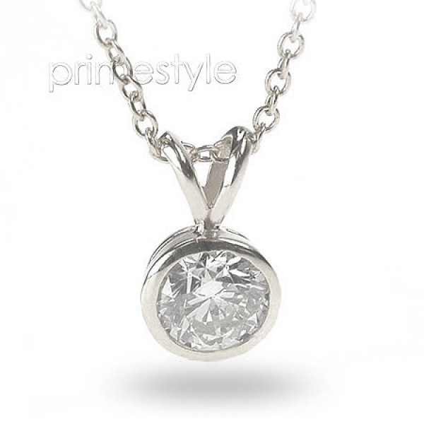 0.25CT Round Cut Diamond Solitaire Pendant
