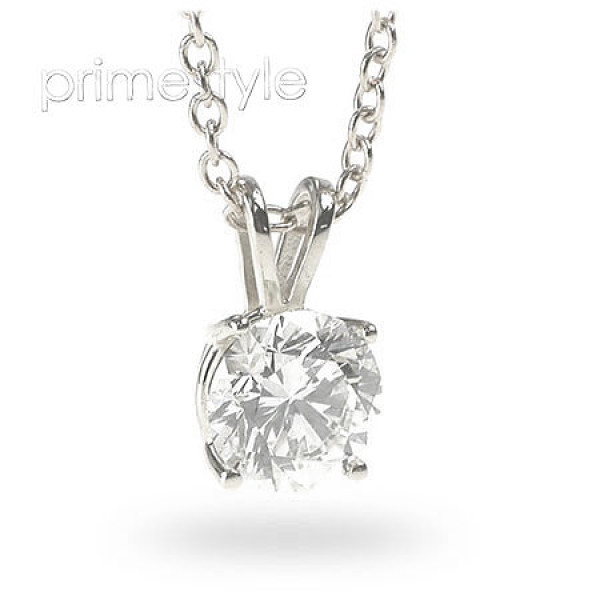 0.25CT Round Cut Diamond Solitaire Pendant