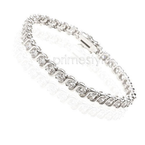 0.60CT Round Cut Diamond Tennis Bracelet 