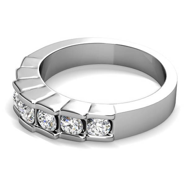 Diamond Wedding Band with 1.00CT Round Cut Diamonds