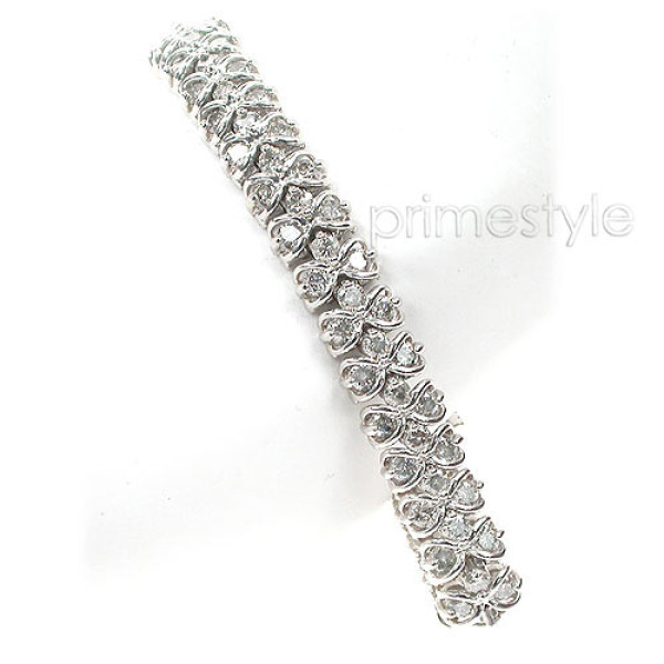 4.00CT Diamonds 14KT White Gold Bracelet 