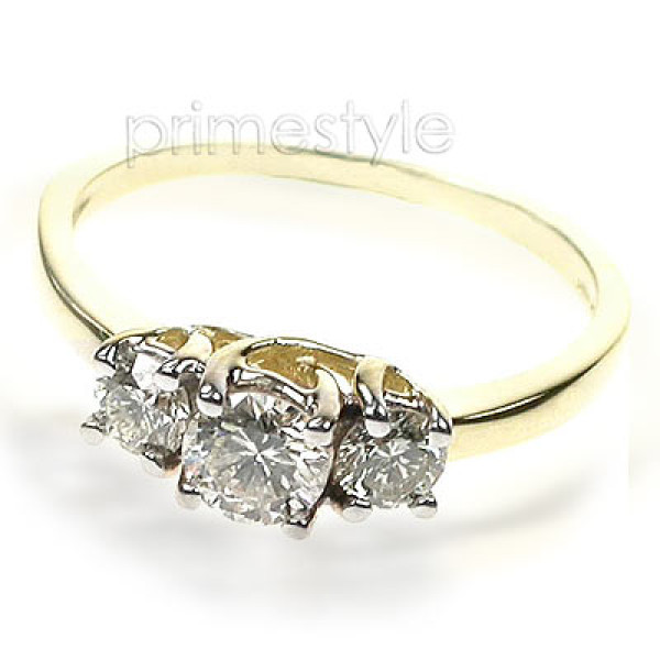 0.50CT Round Cut Diamonds Three Stone Ring