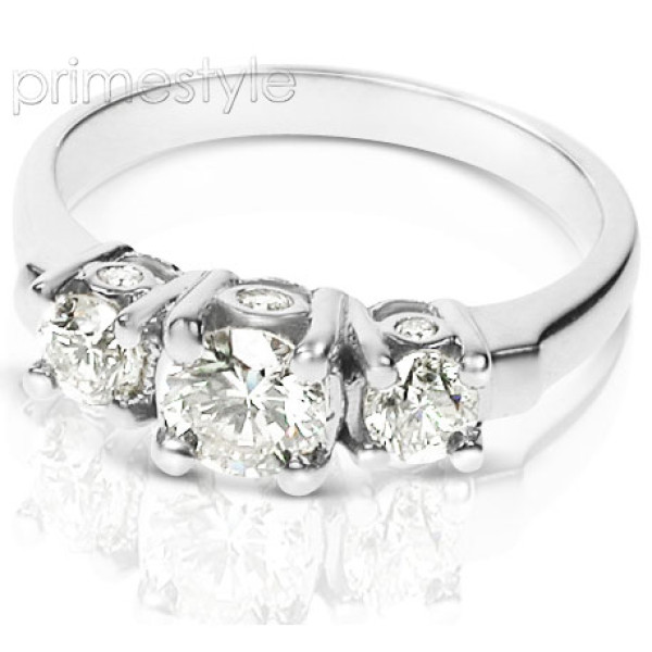 1.55CT Round Cut Diamonds Three Stone Ring