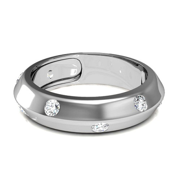 0.80CT Round Cut Diamonds Men's Wedding Band