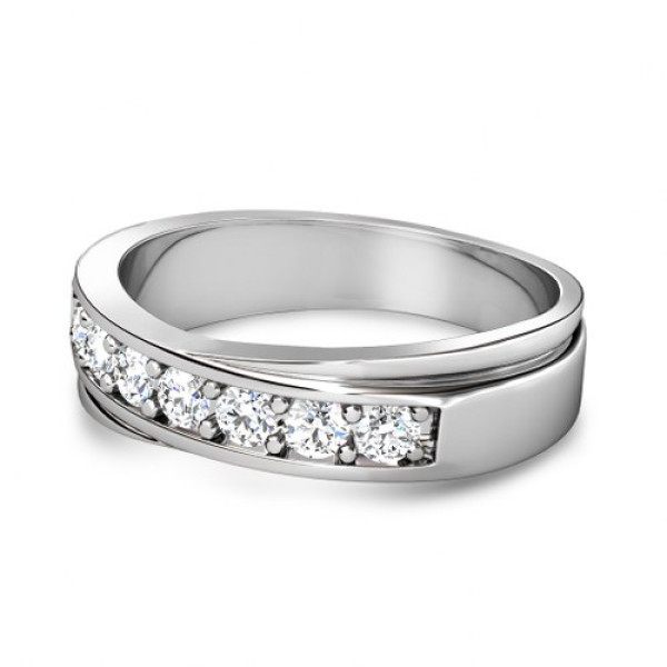 1.20CT Round Cut Diamonds Men's Wedding Band