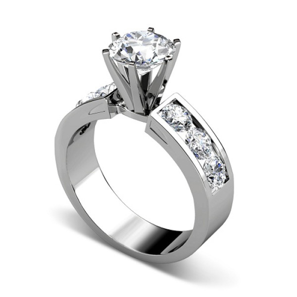 1.85CT Round Cut Diamonds Engagement Ring