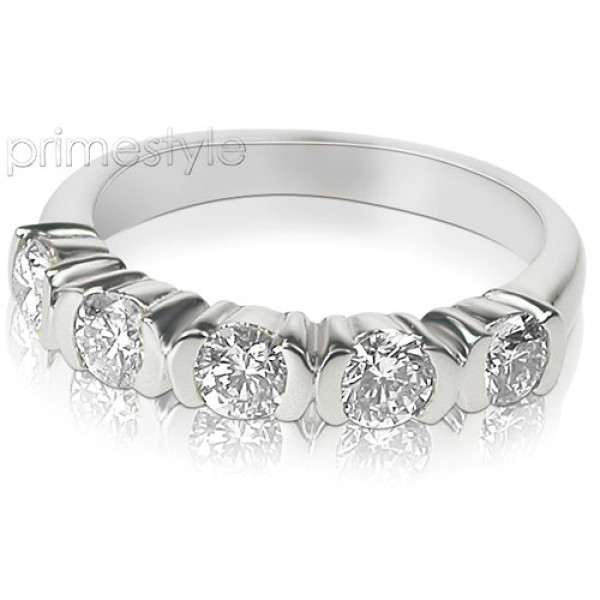 Diamond Wedding Band - 1.10CT Round Cut Diamonds