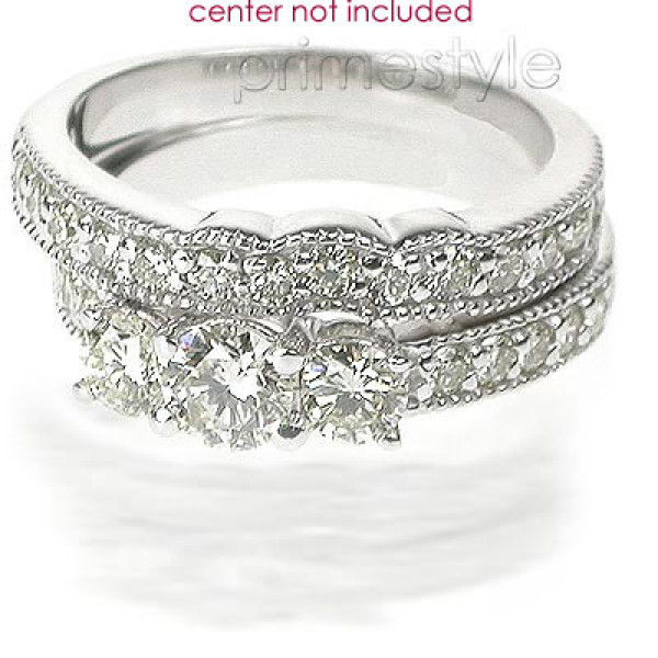 1.45CT Round Cut Diamond Bridal Set 