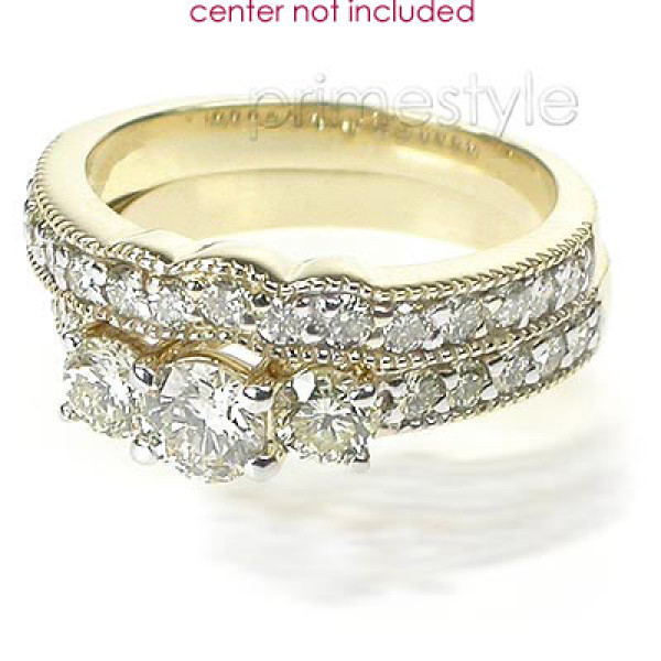 1.45CT Round Cut Diamond Bridal Set 