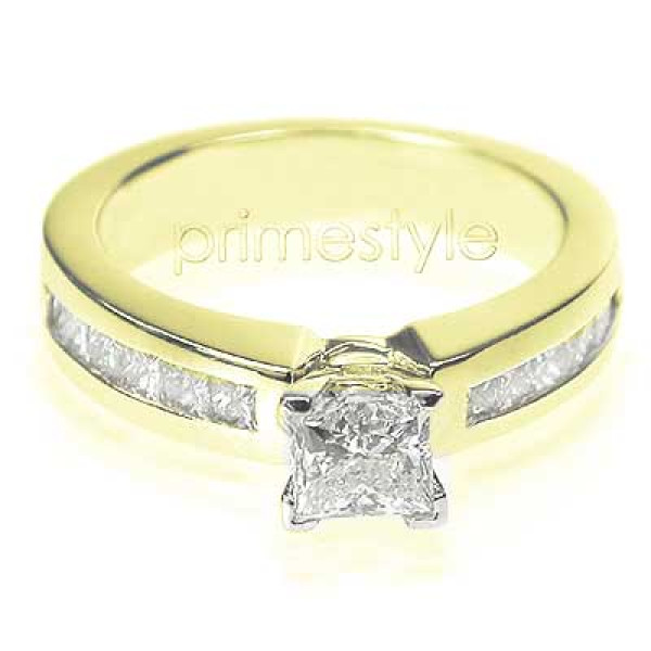 1.25CT Princess Cut Diamonds Engagement Ring