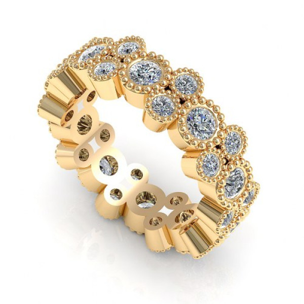 1.70CT Round Cut Diamonds Eternity Band