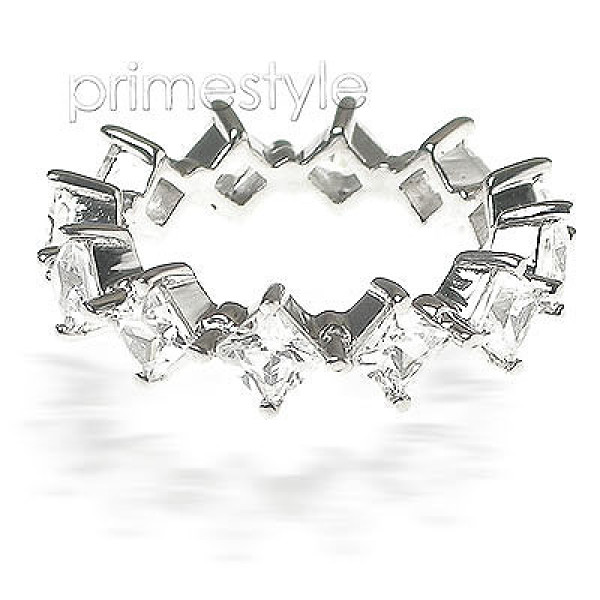 4.20CT Princess Cut Diamonds Eternity Band