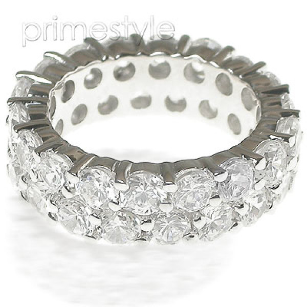 7.20CT Round Cut Diamonds Eternity Band