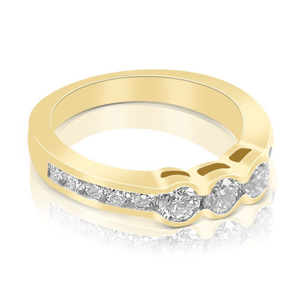 Round Cut 1.10CT Diamond Wedding Band