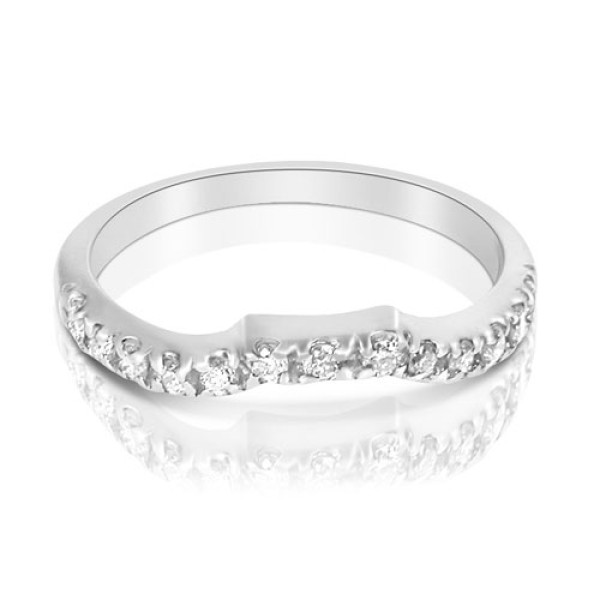 0.30CT Round Cut Diamond Wedding Band