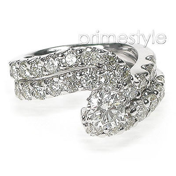 2.75CT Round Cut Diamond Engagement Ring and Wedding Band 
