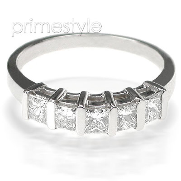 1.00CT Wedding Band with Princess Cut Diamonds