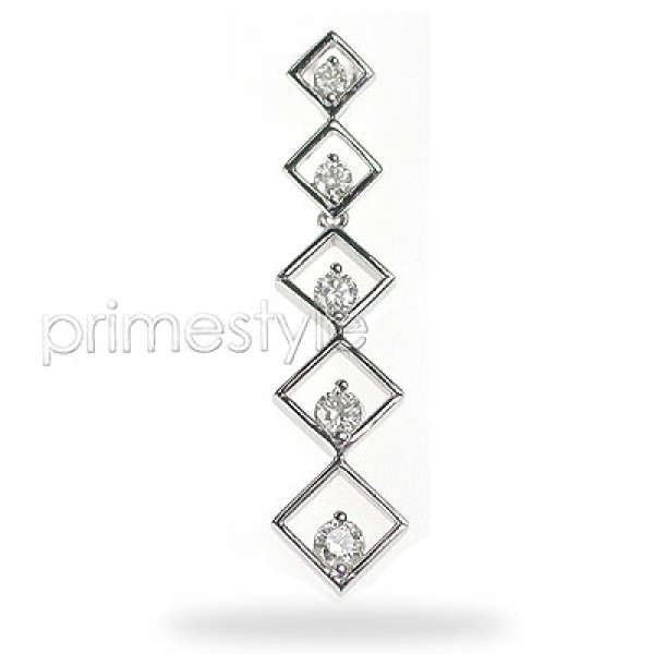 0.80CT Diamond 14KT White Gold (VS2-SI1 Clarity) Diamond Journey Pendant.