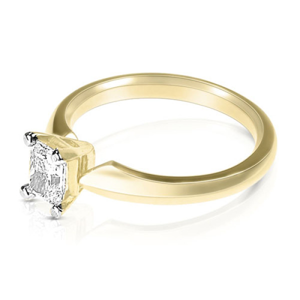 14KT Yellow Gold Radiant Cut Solitaire Ring